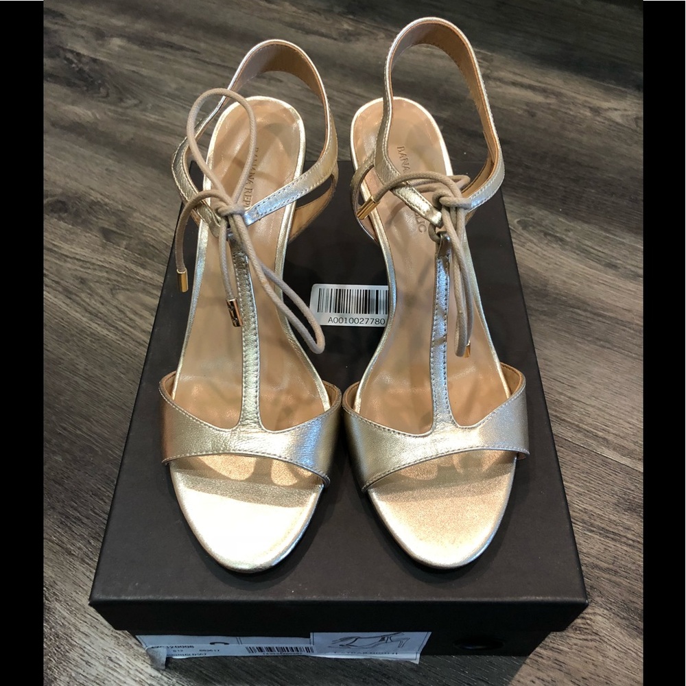T-Strap Gold Heels **BNIB**